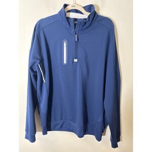 Mens Bobby Jones Navy Pullover 1/4 Zip Sz L